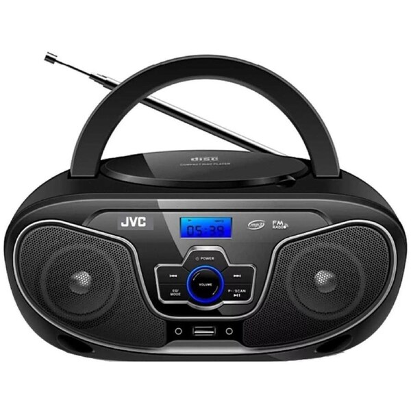 JVC CD Player Bluetooth Boombox Portable 2x 4W Speakers USB/FM Radio/AUX Music