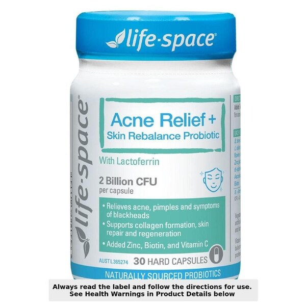 Life-Space Acne Relief + Skin Rebalance Probiotic 30 Capsules
