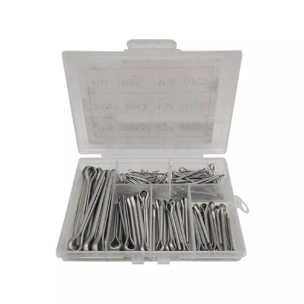 304 Stainless Steel Cotter Pin Assortment Set Split Pin Value Kit - 230pcs
