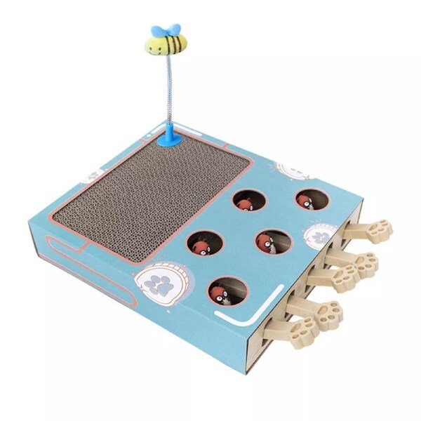 Cat Toy Whack-a-Mole Cat Scratching Board Corrugated Cardboard Scratching Pad