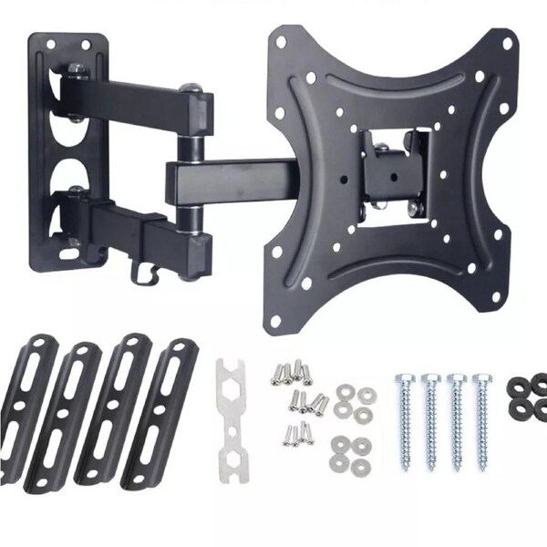 Full Motion TV Wall Mount Bracket Swivel Tilt 17 32 37 40 42 50 52 55 in LED LCD