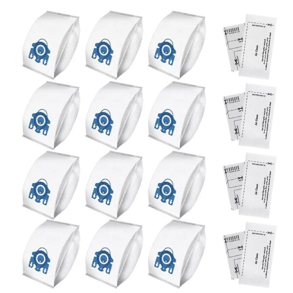12x Vacuum Cleaner Bags Replacement for Miele 3D GN C2 C3 S5 S2 S8 S5210 S8310