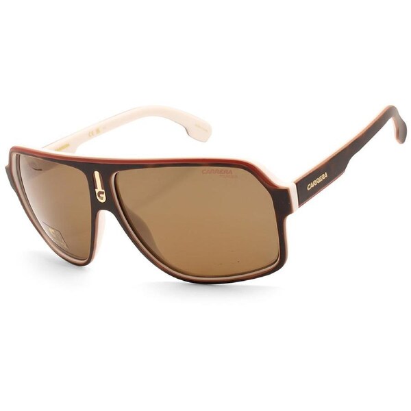 Carrera Shiny Havana on White/Bronze Polarised Unisex Sunglasses 1001/S C9K-SP