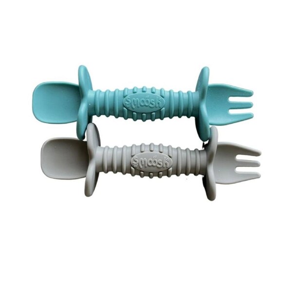 Smoosh Sporkie - Teal & Grey