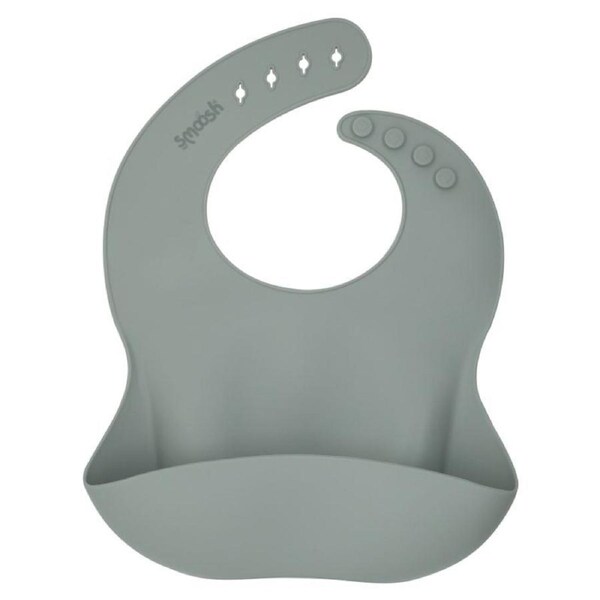 Smoosh Silicone Bib - Grey