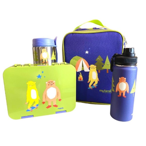 My Family School Lunch Bundle - Yowie - Includes Bento, Cooler Bag, Food Jar and Water Bottle!