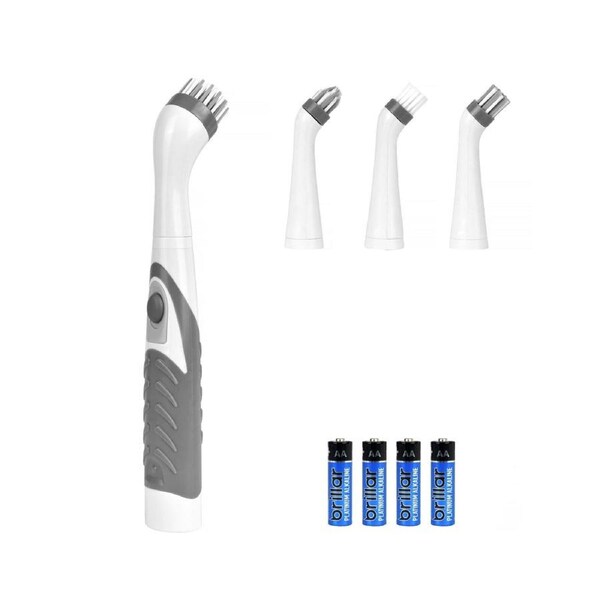 Battery Operated Scrubber Brush with 4 Interchangeable Heads