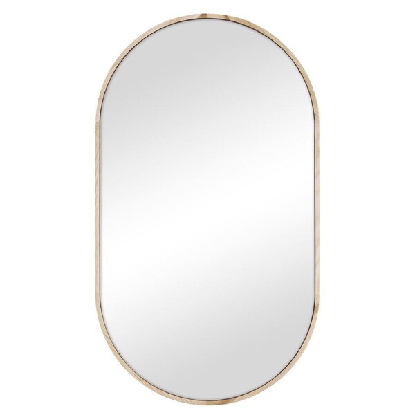 Cooper & Co. Oakleigh 70cm Oval Solid Oak Mirror