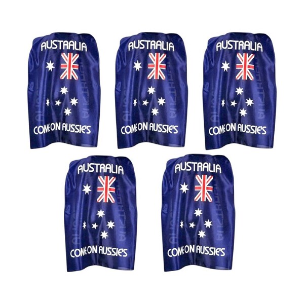 5 X Australian Flag Cape Aussie Australia Day Open Wrap Costume 100cm