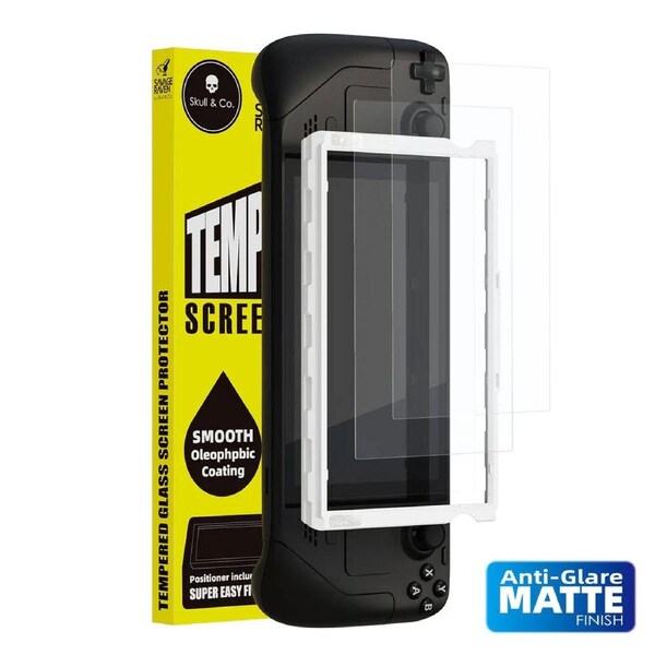 Savage Raven by Skull & Co. Screen Protector with Positioner for Steam Deck (2 Pack) - Matte Finish