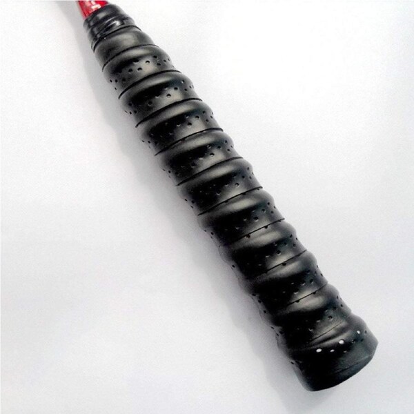 2Pcs Anti-Slip Badminton Grips Tennis Squash Grip Handle Black