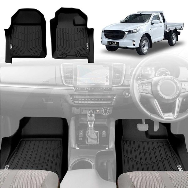 3D Floor Mats for Mazda BT-50 BT50 Single Cab TF Series 2020-Onwards Heavy Duty All Weather Car Mats Carpet Liner Set Car Accessories