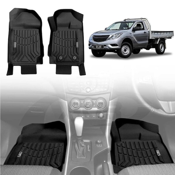 3D Floor Mats for Mazda BT-50 BT50 Single Cab UP UR Series 2011-2020 All-Weather Heavy Duty Customized Car Carpet Liners Full Set
