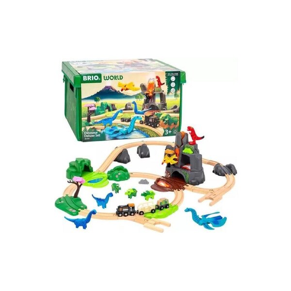 45pc BRIO Dinosaur Deluxe Set Kids/Child Interactive Imaginative Play Toy 3y+