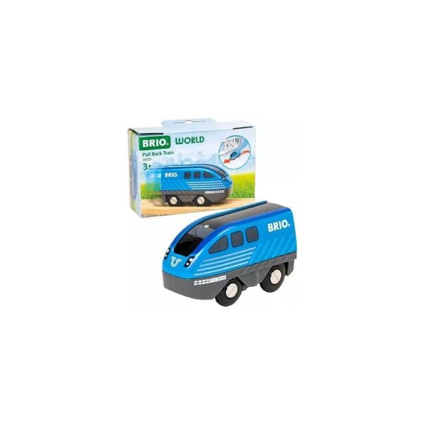 BRIO Pull Back Train Kids/Children Interactive Play Durable Pull Toy Blue 3y+