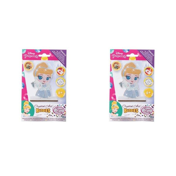 2PK Craft Buddy Buddies Cinderella DIY Arts & Craft Kit Kids/Children 6y+