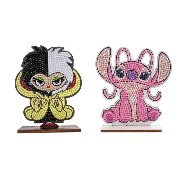 2pc Craft Buddy Buddies Angel and Cruella Kids/Children DIY Craft Kit Set 6y+