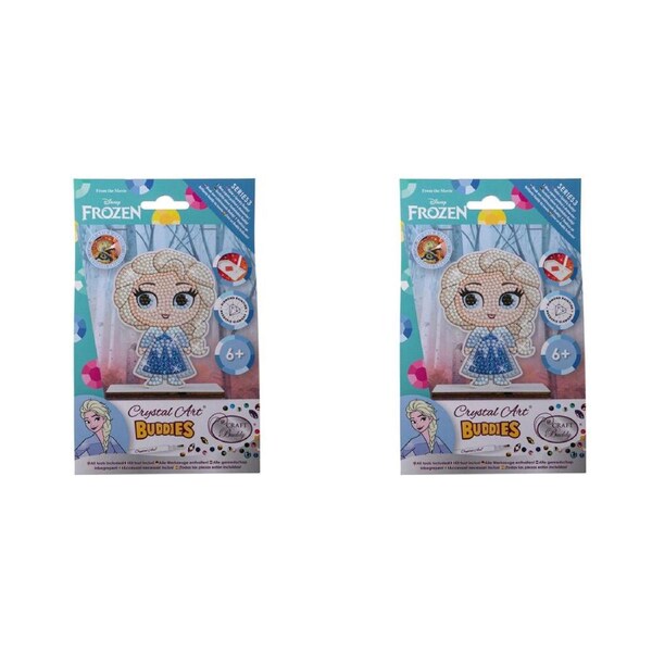 2PK Craft Buddy Buddies Elsa Crystal Kids/Children DIY Arts & Craft Kit 6y+