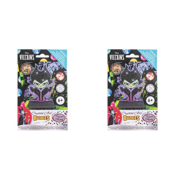 2PK Craft Buddy Buddies Maleficent Kids/Children DIY Arts & Craft Kit 6y+
