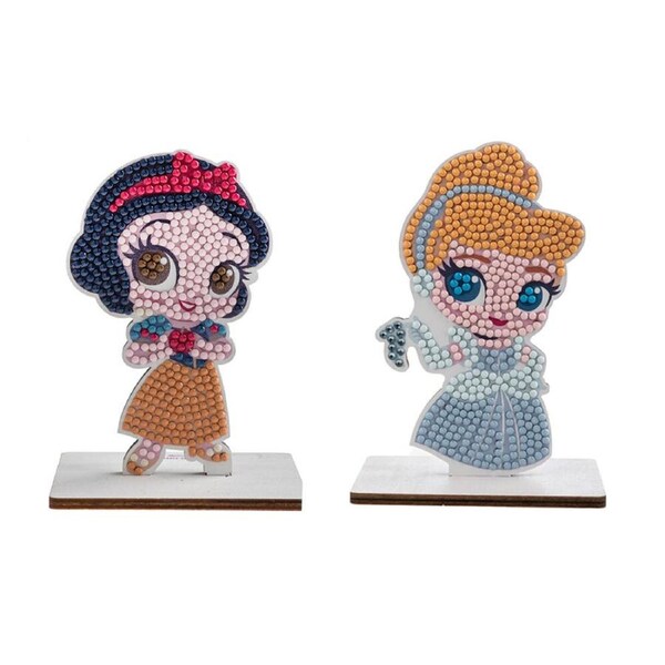 2pc Craft Buddy Buddies Cinderella and Snow White DIY Craft Kit Kids Set 6y+
