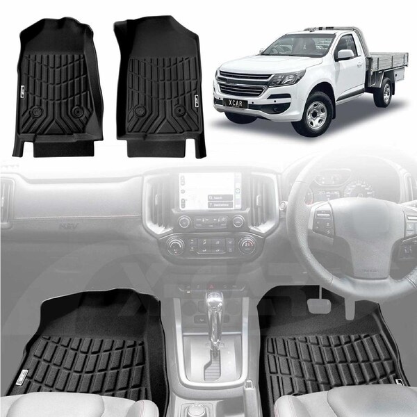 3D Floor Mats for Holden Colorado Single Cab 2012-2020 All-Weather Heavy Duty Customized Car Carpet Liners Full Set