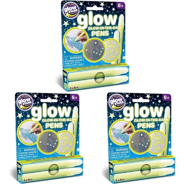 3PK Brainstorm Toys Glow Creations Glow-In-The-Dark Craft Pen Kids/Children 6y+