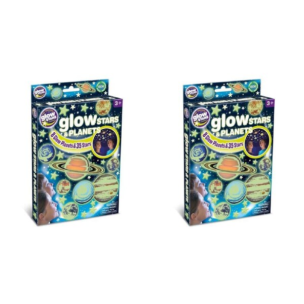 2PK Brainstorm Toys Glow In The Dark Stars & Planets Kids/Children Decor 3y+