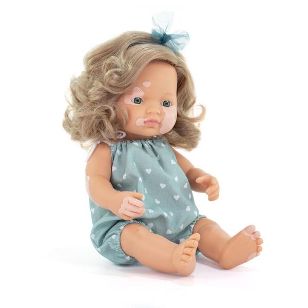 Miniland MF&M Baby Doll Girl w/ Vitiligo 38cm Imaginative Play Toy 10m+