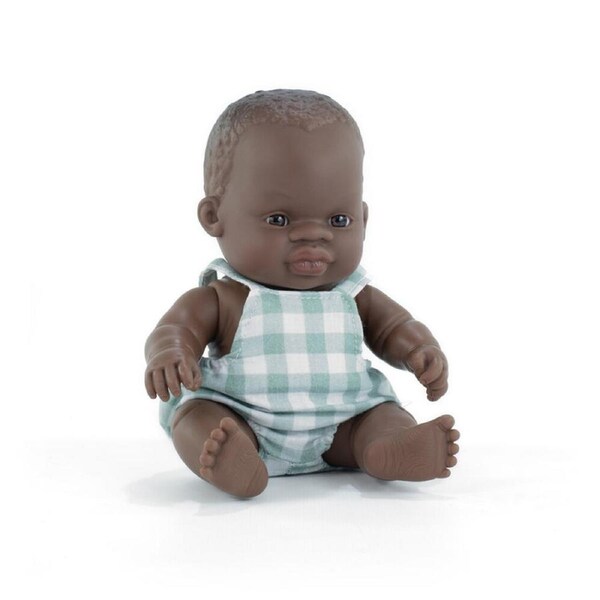 Miniland MF&M Baby/Toddler Doll African Boy 21cm Imaginative Play Toy 10m+