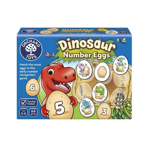 Orchard Game Dinosaur Number Eggs Kids/Children Fun Playset Activity Toy 3y+