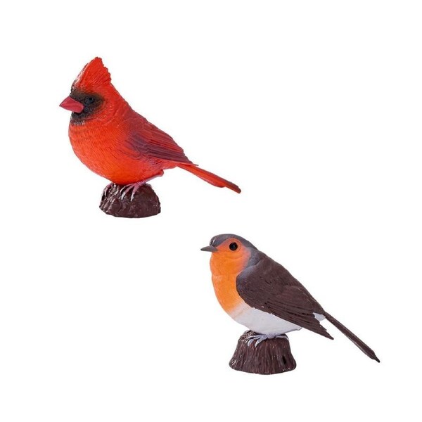 Mojo Red Cardinal/Robin 2025 Figurine Bird Sculpture Home Decor Combo Set