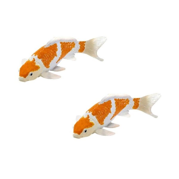 2PK Mojo Koi Carp Ochiba Shigure Koi 2025 Figurine Fish Sculpture Home Decor