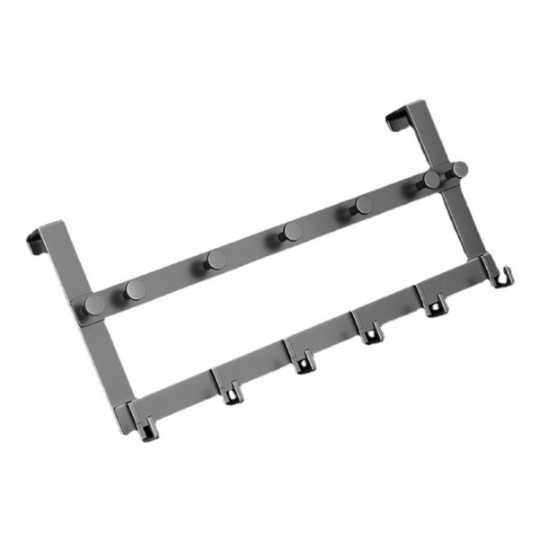 Over The Door Hooks Dual Layer Multifunction Back Door Hanging Rack for Towel Coats Hats Bathroom