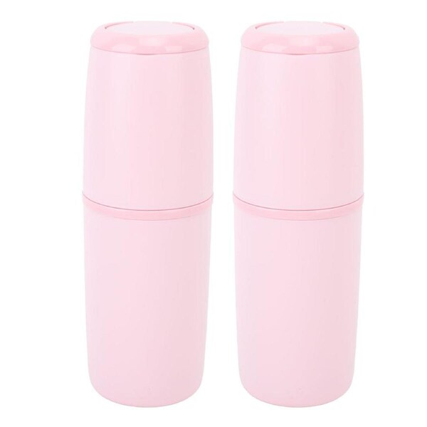 Travel Toothbrush Case Versatile Stylish Look Portable Toothpaste Holder for Outdoor Business Trip Pink