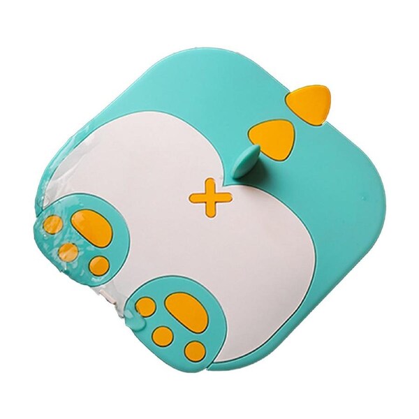 Shower Drain Stopper Cartoon Style Odour Resistant Silicone Anti Slip Bathtub Stopper for Home Bathroom Toilet Blue