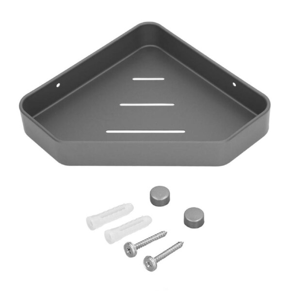Shower Corner Shelf Rustproof Space Aluminum Corner Floating Shelf for Bathroom Kitchen Living Room Balcony