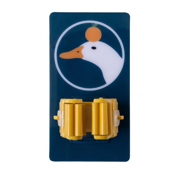 Broom Mop Holder Multifunctional Punch Free Cartoon Space Saving Wall Mount Broom Holder for Bathroom