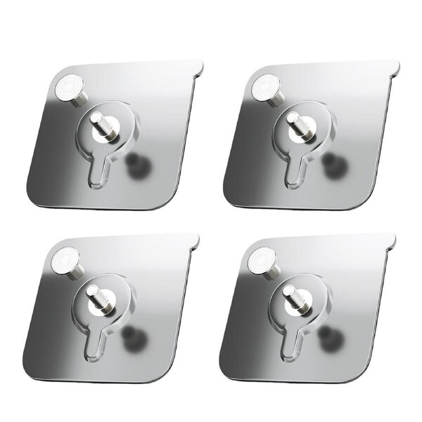 4Pcs Self Adhesive Hook Wall Mount Towel Hanger Holder Cloth Hook for Bathroom Bedroom