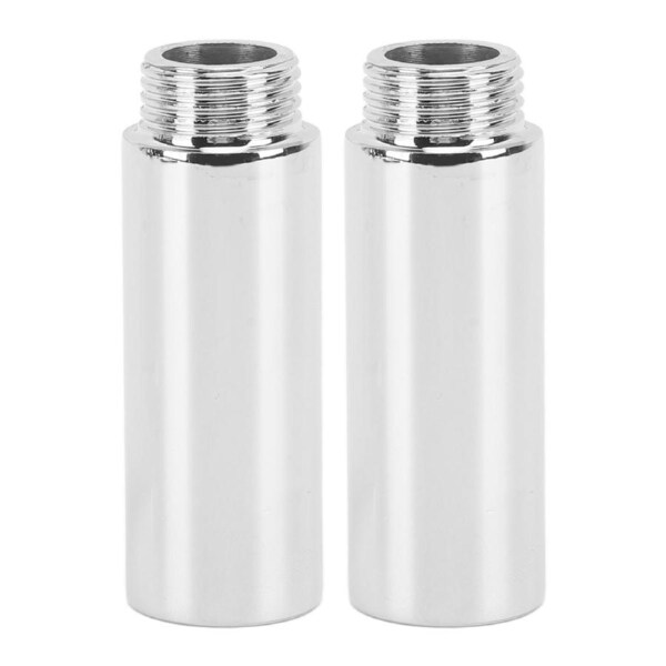 2PCS Shower Arm Extension Stainless Steel Chrome Plating Shower Head Extension Pipe for Bathroom 6.1cm/2.4in