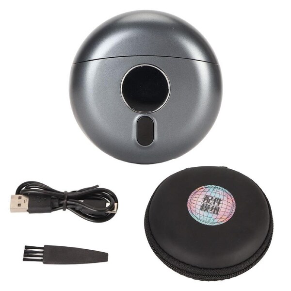 USB Rechargeable Electric Beard Trimmer Portable Mini Travel Beard Trimmer for Men Facial Chest Trimming Gray