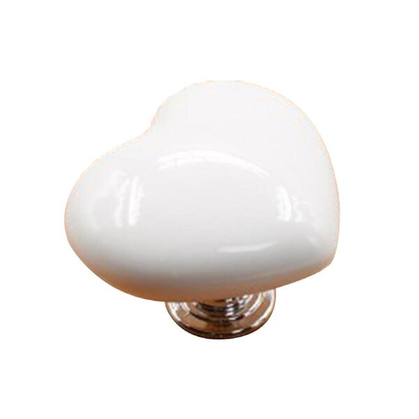 2PCS Heart Shaped Toilet Tank Button Plastic Solid Universal Toilet Button Press Replacement for Bathroom White