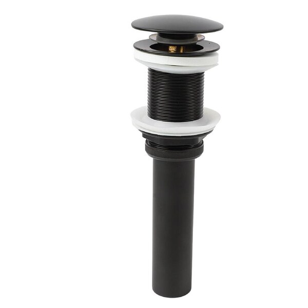 Bathroom Sink Drain Without Overflow Rustproof Anti Clog Vessel Sink Lavatory Vanity Pop Up Drain Stopper Painted Black