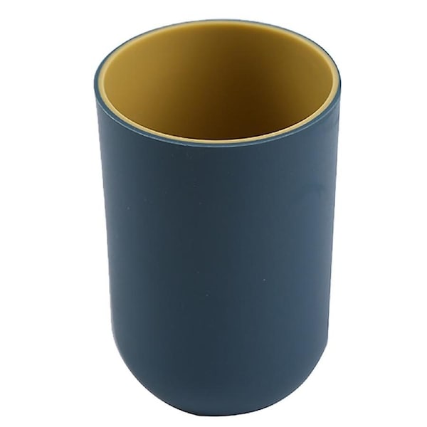 Toothbrush Holder Dual Color Toothbrush Cup Round Minimalist Plastic Bathroom Tooth Brushing Cups Blue Yellow