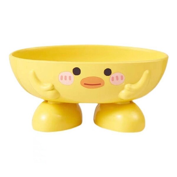 Duck Soap Box for Kids Cartoon Cute Fast Drying Heightened Soap Holder with Multiple Draining Holes for Shower Room