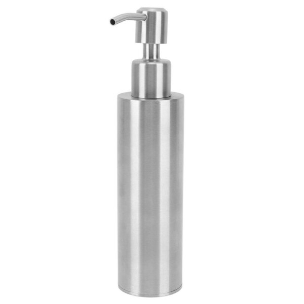 304 Stainless Steel Soap Dispenser Rustproof Refillable Soap Dispenser Soap Pump Bottle for Kitchen Bathroom Countertop, Round