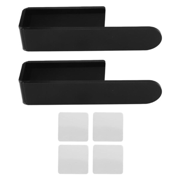 Self Adhesive Hand Towel Holder U Shaped Space Saving Acrylic Wall Mounted Hand Towel Bar Towel Ring for Bathroom Black
