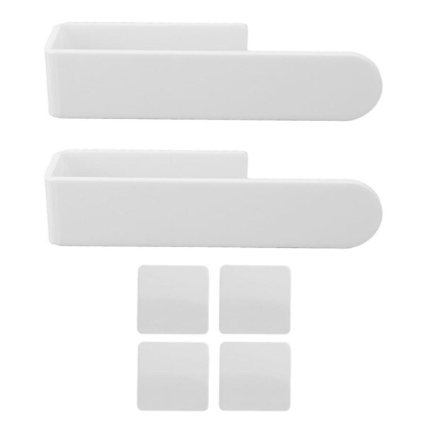 Self Adhesive Hand Towel Holder U Shaped Space Saving Acrylic Wall Mounted Hand Towel Bar Towel Ring for Bathroom White