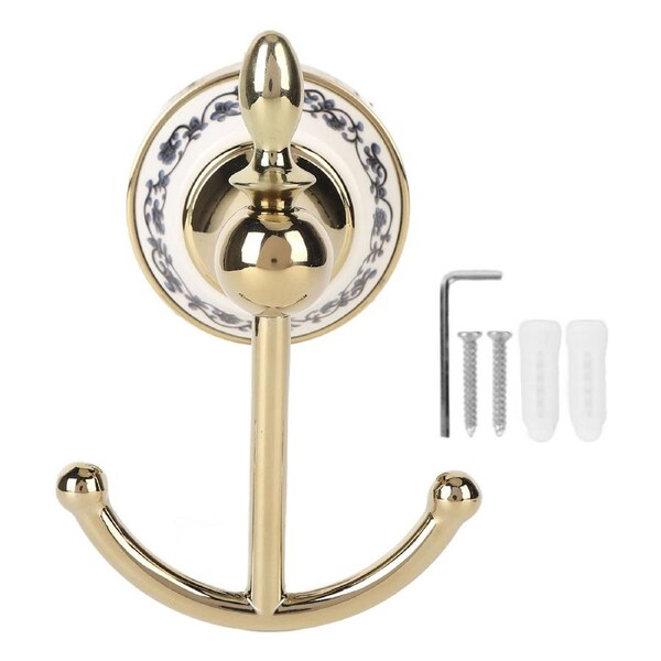 Decorative Wall Hook Multifunctional Space Saving Ceramic Zinc Alloy Wall Mounted Hanging Hook for Coat Type B