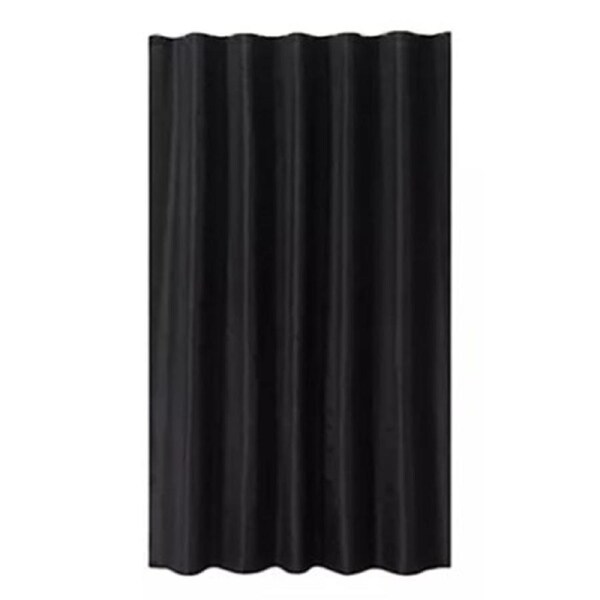 Pure Black Shower Curtain Thickened Waterproof Polyester Fabric Shower Curtain for Bathroom 200x200cm