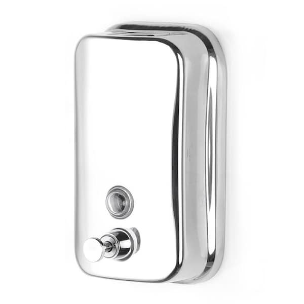 800ml Wall Mount Manual Soap Dispenser Stainless Steel Commercial Soap Dispenser Refillable Liquid Soap Dispenser